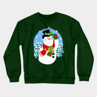 seasons greetings snowman Crewneck Sweatshirt